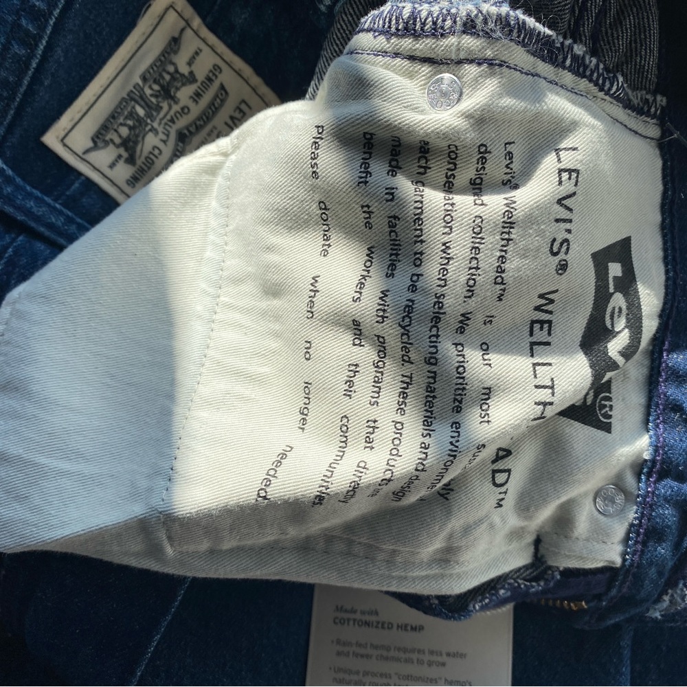NEW Levi's WellThread High Loose Jeans Hemp Cotton 24 - Picture 11 of 16